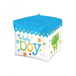 Palloncino  sagoma cubo baby boy 27"-68cm. 1pz