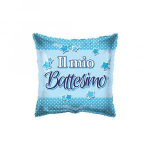 Palloncino  il mio battesimo celeste quadrato 18"-45cm. 1pz