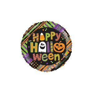 Palloncini  happy halloween tondo 9"-22cm. 5pz