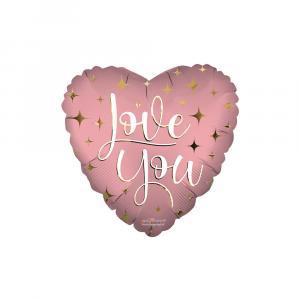 Palloncino  love you stellato cuore 18"-45cm. 1pz