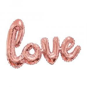 Palloncino  scritta corsivo love rosa gold 84"-213cm. 1pz