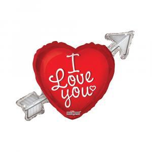 Palloncino  i love you cuore con freccia  36"-91cm. 1pz