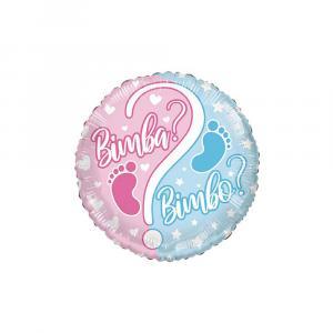 Palloncino  baby shower bimbo o bimba? tondo 18"-45cm. 1pz