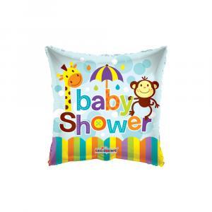 Palloncino  baby shower giungla quadrato 18"-45cm. 1pz