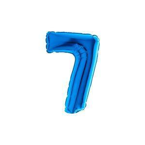 Palloncini  numero 7 blu microshape 7" - 18cm. 5pz