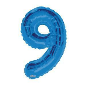 Palloncino  numero 9 blu supershape 34" - 87cm. 1pz