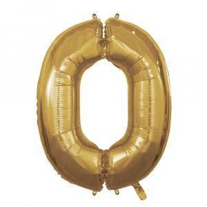 Palloncino  numero 0 oro supershape 40" - 101cm. 1pz