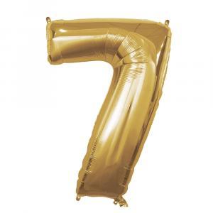 Palloncino  numero 7 oro supershape 40" - 101cm. 1pz