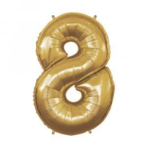 Palloncino  numero 8 oro supershape 40" - 101cm. 1pz