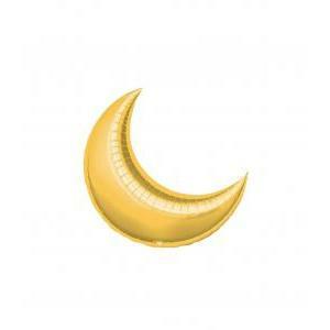 Palloncino  luna oro minishape 9" - 23cm. 5pz