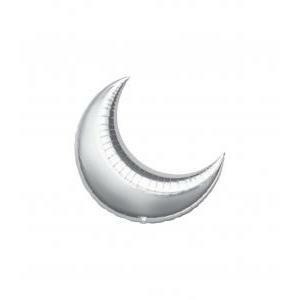 Palloncino  luna argento minishape 9" - 23cm. 5pz