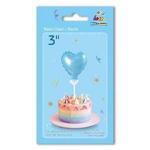 Palloncino  cuore celeste nanoshape 3" - 8cm. 1pz