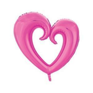 Palloncino  cuore fucsia supershape 42" - 107cm. 1pz