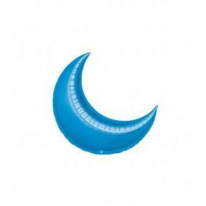 Palloncino  luna blu minishape 9" - 23cm. 5pz