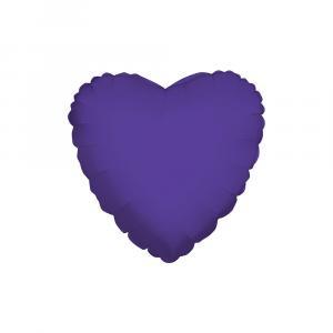 Palloncino  cuore viola 18" - 45cm. 1pz