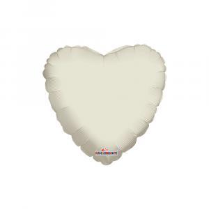 Palloncino  cuore avorio 18" - 45cm. 1pz