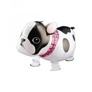 Palloncino  sagoma bulldog pet walker 25"-63cm. 1pz