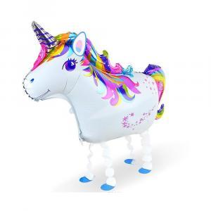 Palloncino  mylar sagoma unicorno pet walker 34"-86cm. 1pz