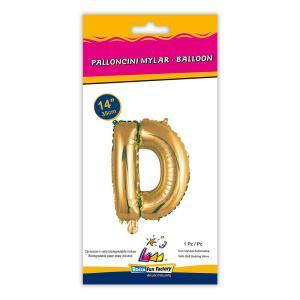 Palloncino  lettera d oro minishape 14" - 35cm . 1pz