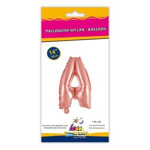 Palloncino  lettera a rosa minishape 14" - 35cm . 1pz