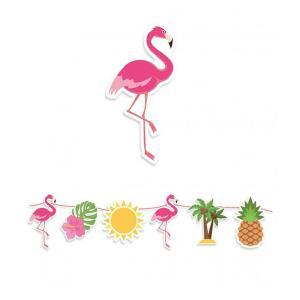 Festone flamingo party 600cm, 1pz.