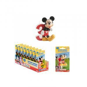 Candela 3d topolino n.3 6,5cm 1pz