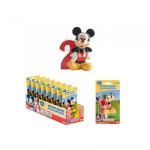 Candela 3d topolino n.2 6,5cm 1pz