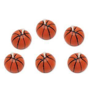 Candeline pallone basket cm.3, 6pz.