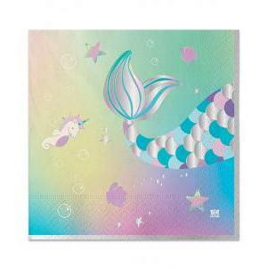 Tovaglioli mermaid 33x33 20pz