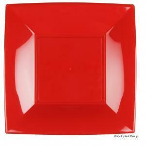 Piatto grande nice pp rosso china, 290mm, 6pz.