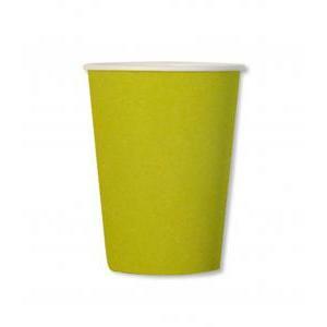 Bicchieri compostabili verde lime 250cc, 8pz.