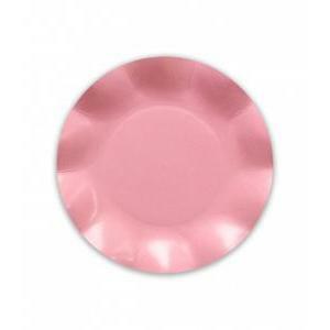 Piatti piccoli  rosa quarzo compostabili petalo 21cm, 8pz.