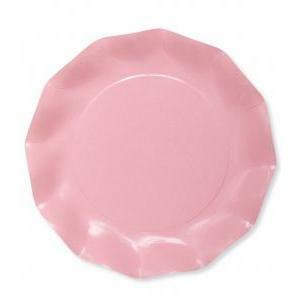 Piatti grandi compostabili rosa quarzo 27cm, 20pz.