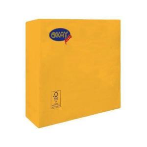 Tovaglioli giallo sole quadrati 33x33cm 2 veli, 50pz.