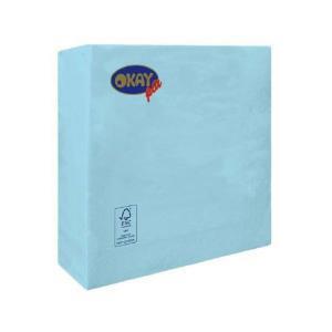 Tovaglioli azzurro quadrati 33x33cm 2 veli, 50pz.