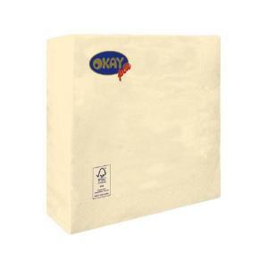 Tovaglioli bianco panna quadrati 33x33cm 2 veli, 50pz.