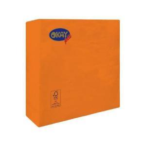 Tovaglioli arancio quadrati 33x33cm 2 veli, 50pz.