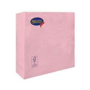 Tovaglioli rosa shocking quadrati 33x33cm 2 veli, 50pz.