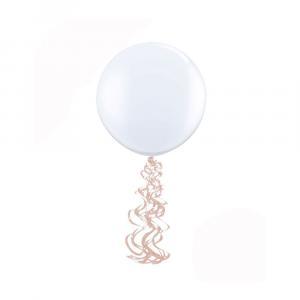 Spirale rosa gold per palloncini - 1 conf. da 6 pz.