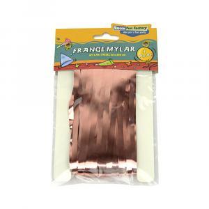 Frange in mylar rosa gold con adesivo. 1pz