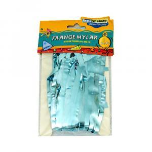 Frange in mylar celeste con adesivo. 1pz