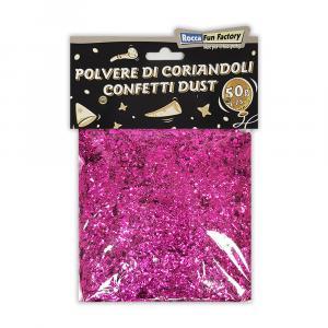 Polvere di coriandoli fucsia 50g - 1,75oz. 1 bustina da 50g.