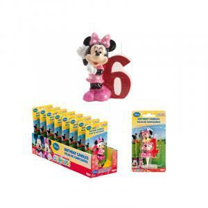 Candelina per torta di compleanno minnie 6 anni, 1pz.