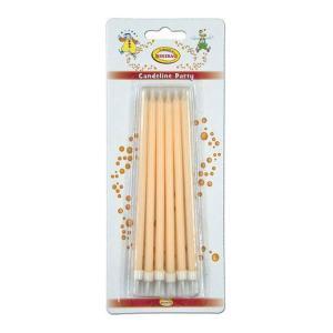 Candeline ministelo avorio con base, 12pz.