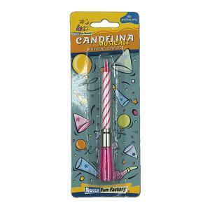 Candelina musicale rosa 24 conf. da 1 pz