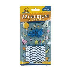 Candeline azzurre 24 conf. da 12 pz