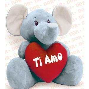 Peluche elefante cuore ti amo 20cm