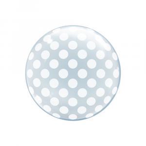 Deco b-loon 24" pois stampa bianca 1 pz