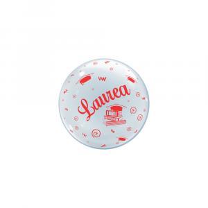 Deco b-loon 10" laurea stampa rossa 5 pz