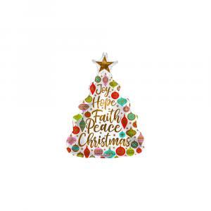 Palloncini  albero di natale bianco minishape 14"-35cm. 5pz